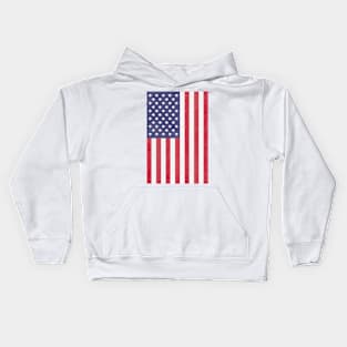 USA Flag July 4th American Red White Blue Star Independence Kids Hoodie